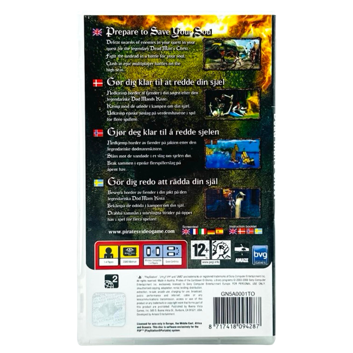 Pirates of the Caribbean: Dead Man’s Chest - PSP Spill