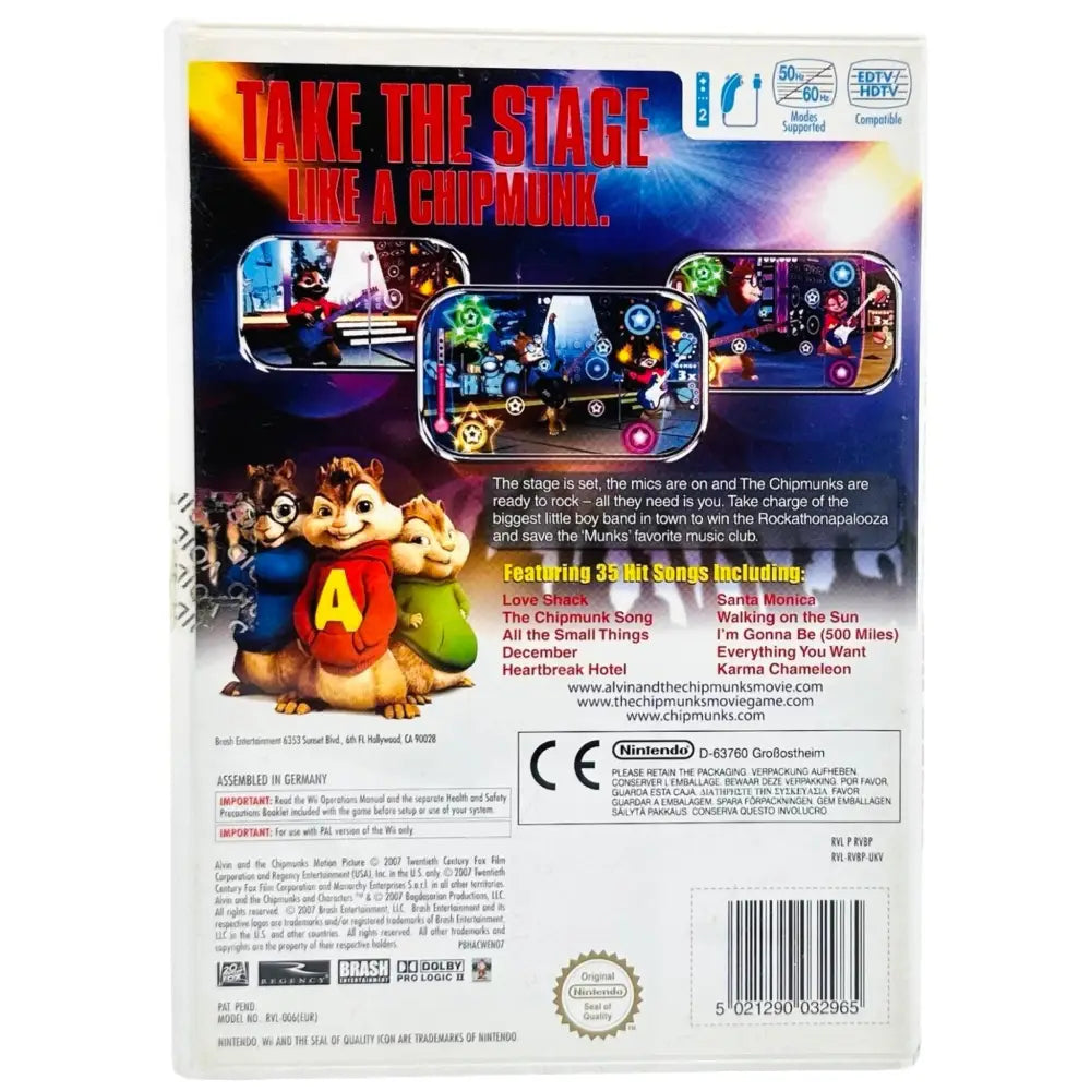Alvin And The Chipmunks - Nintendo Wii Spill