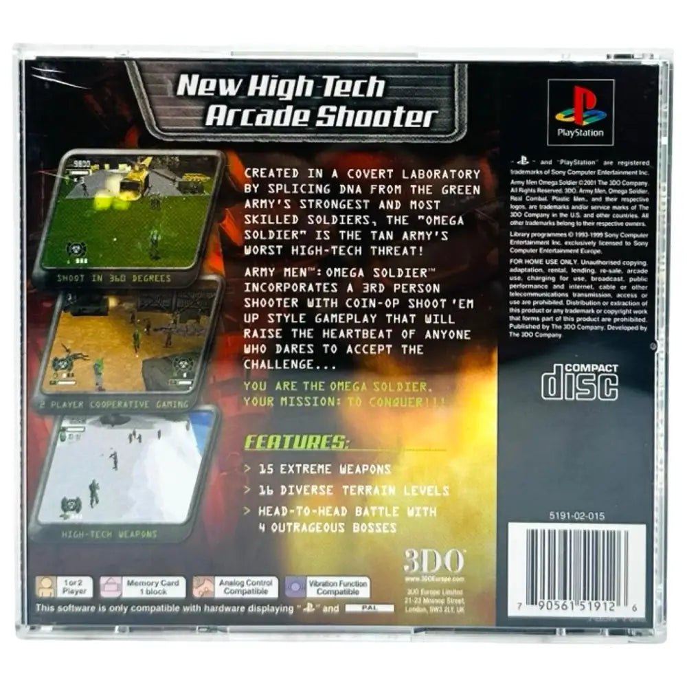 Army Men Omega Soldier - PlayStation 1 (PS1) Spill
