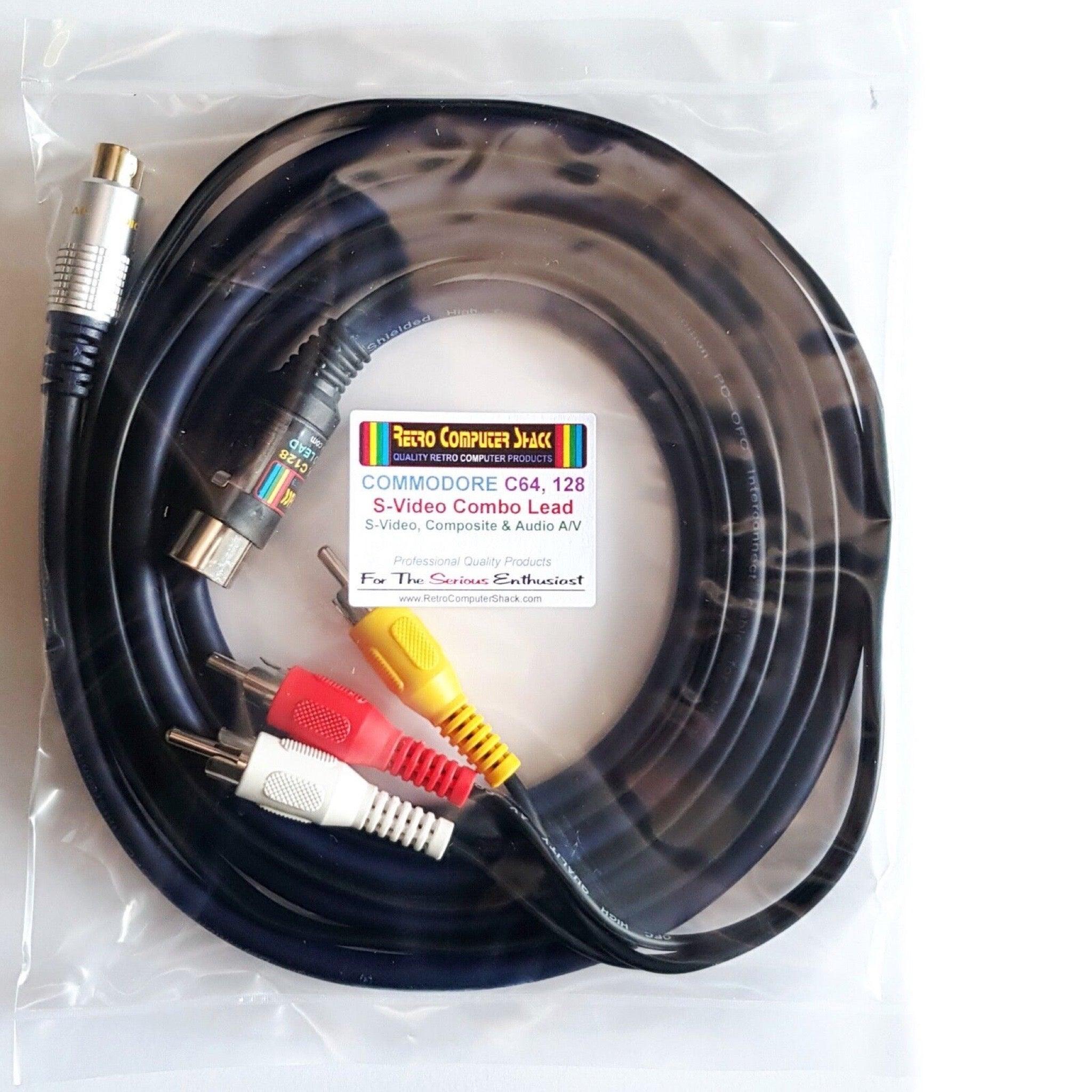 AV/S-Video Kabel til Commodore 64 / C128 - PAL - RetroGaming.no