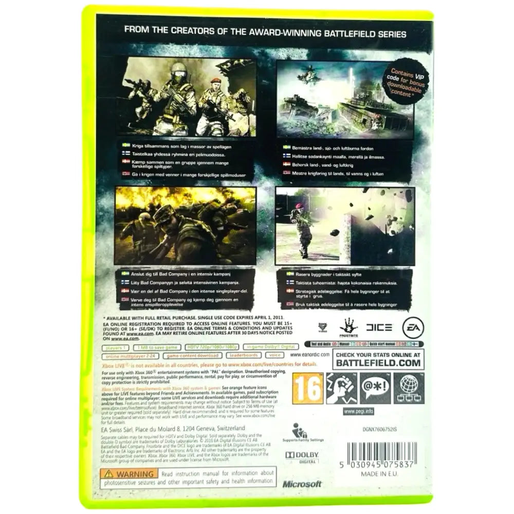 Battlefield: Bad Company 2 - Xbox 360 Spill