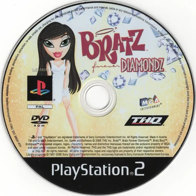 Bratz Forever Diamondz - PlayStation 2 (PS2) Spill - Kun Spill/Disk
