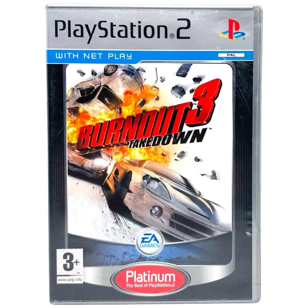 Burnout 3 Takedown - PlayStation 2 (PS2) Spill - Cover - Manual - Spill/Disk / Platinum