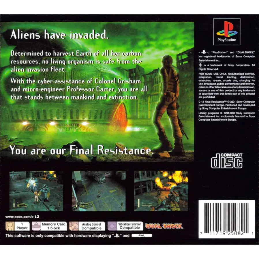 C-12 Final Resistance - PlayStation 1 (PS1) Spill