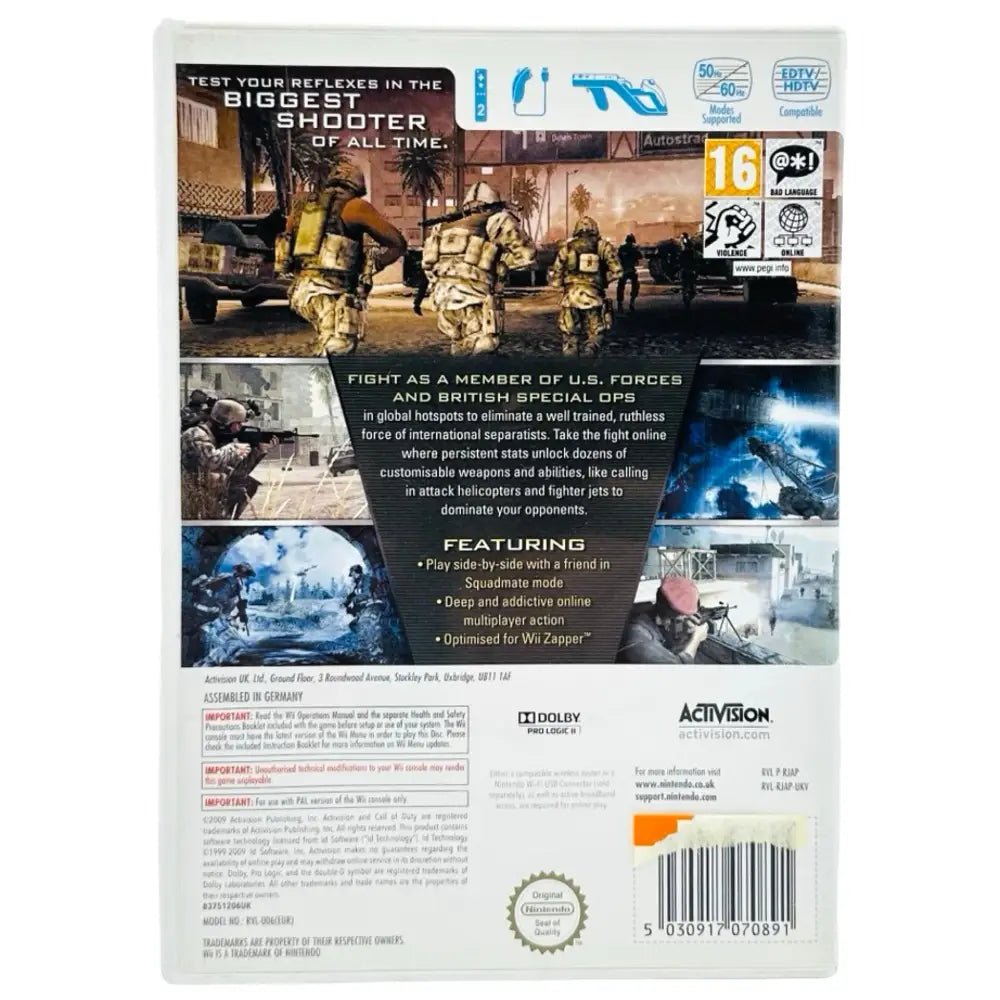 Call Of Duty: Modern Warfare Reflex Edition - Nintendo Wii Spill