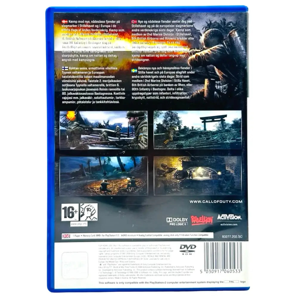 Call of Duty: World at War - Final Fronts - PlayStation 2 (PS2) Spill