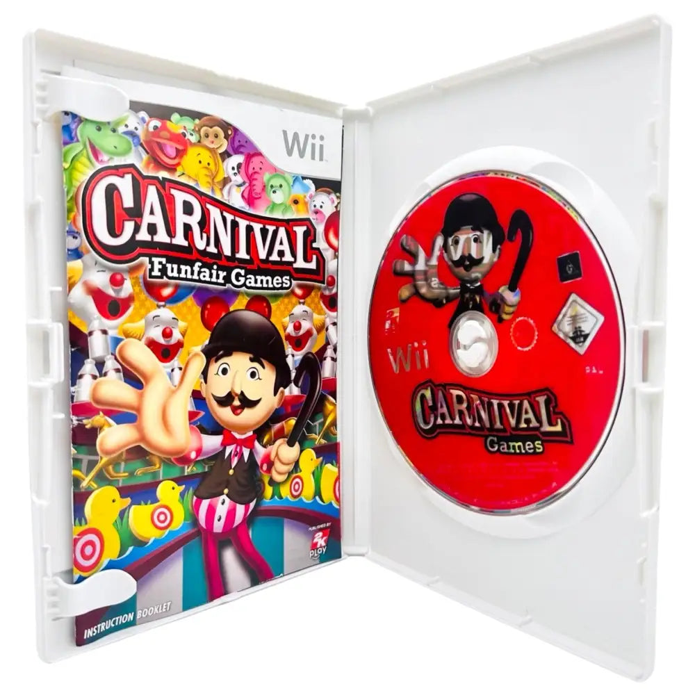 Carnival Funfair Games - Nintendo Wii Spill - Cover - Manual - Spill/Disk