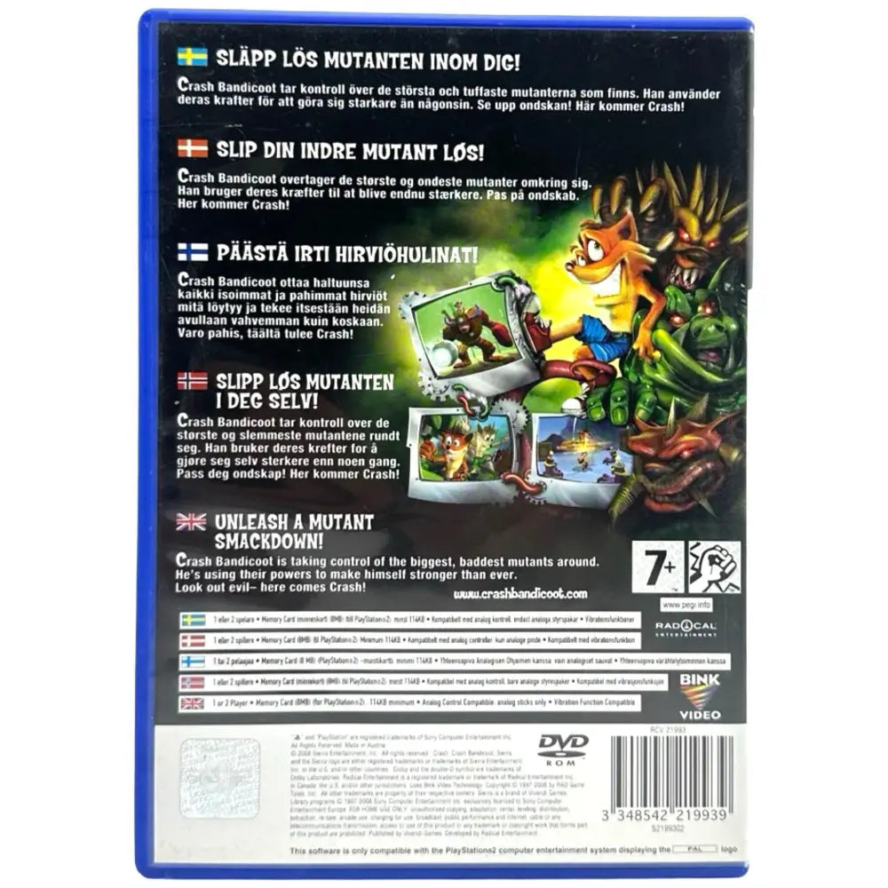 Crash Mind Over Mutant - PlayStation 2 (PS2) Spill