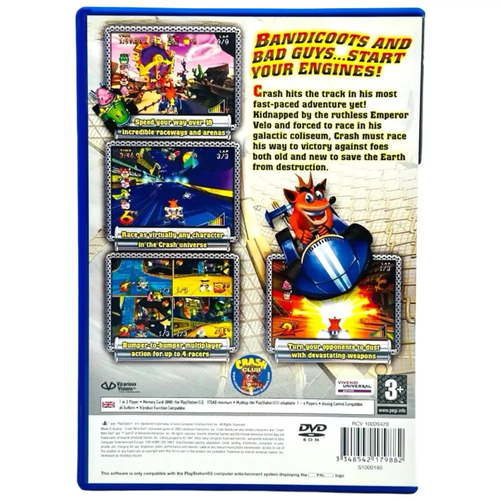 Crash Nitro Kart - PlayStation 2 (PS2) Spill