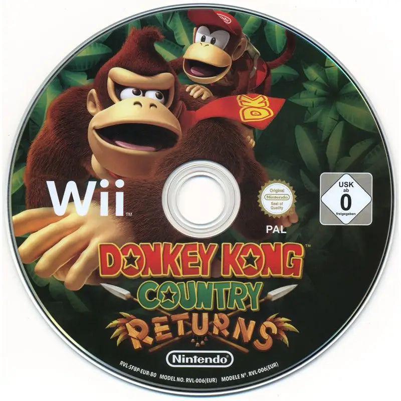Donkey Kong Country Returns - Nintendo Wii Spill - Kun Spill/Disk