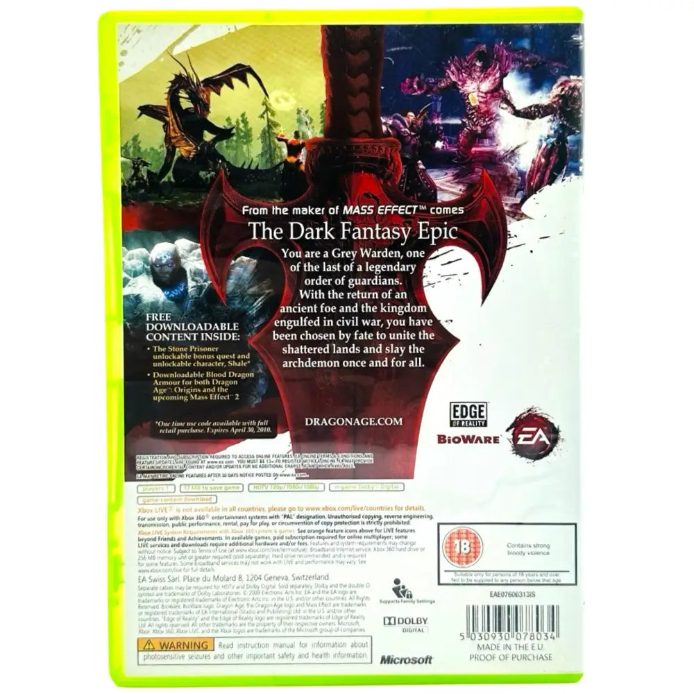 Dragon Age: Origins - Xbox 360 Spill