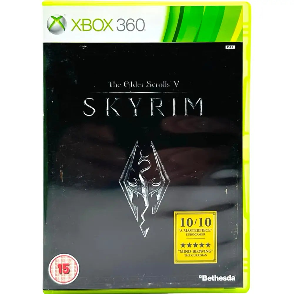 Elder Scrolls V: Skyrim - Xbox 360 Spill - Cover - Manual - Spill/Disk / Standard