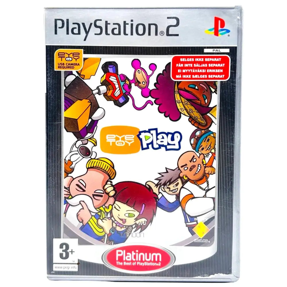 Eye Toy Play - PlayStation 2 (PS2) Spill - Cover - Manual - Spill/Disk / Platinum