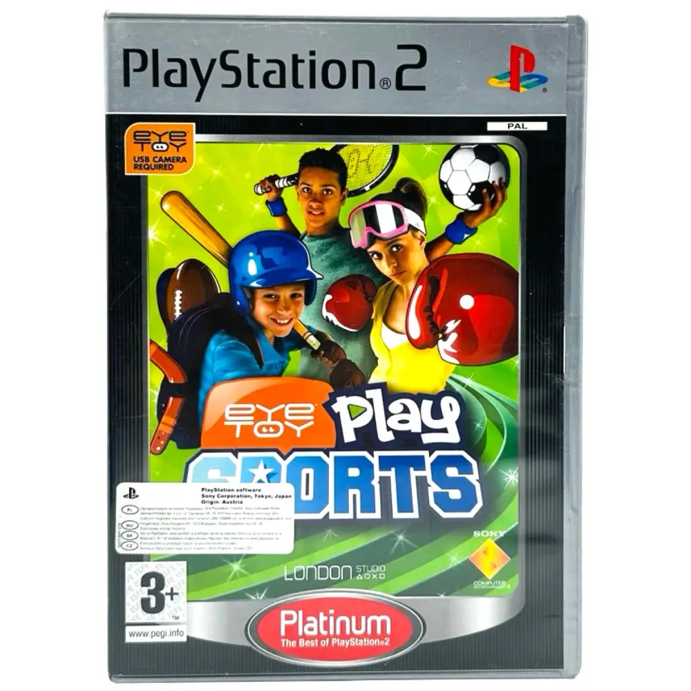 Eye Toy Play Sports - PlayStation 2 (PS2) Spill - Cover - Manual - Spill/Disk / Platinum