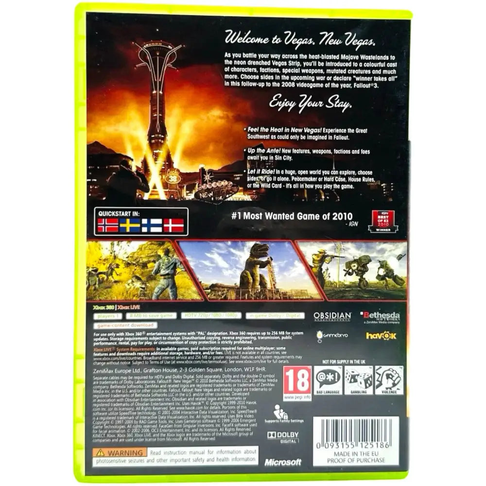 Fallout: New Vegas - Xbox 360 Spill