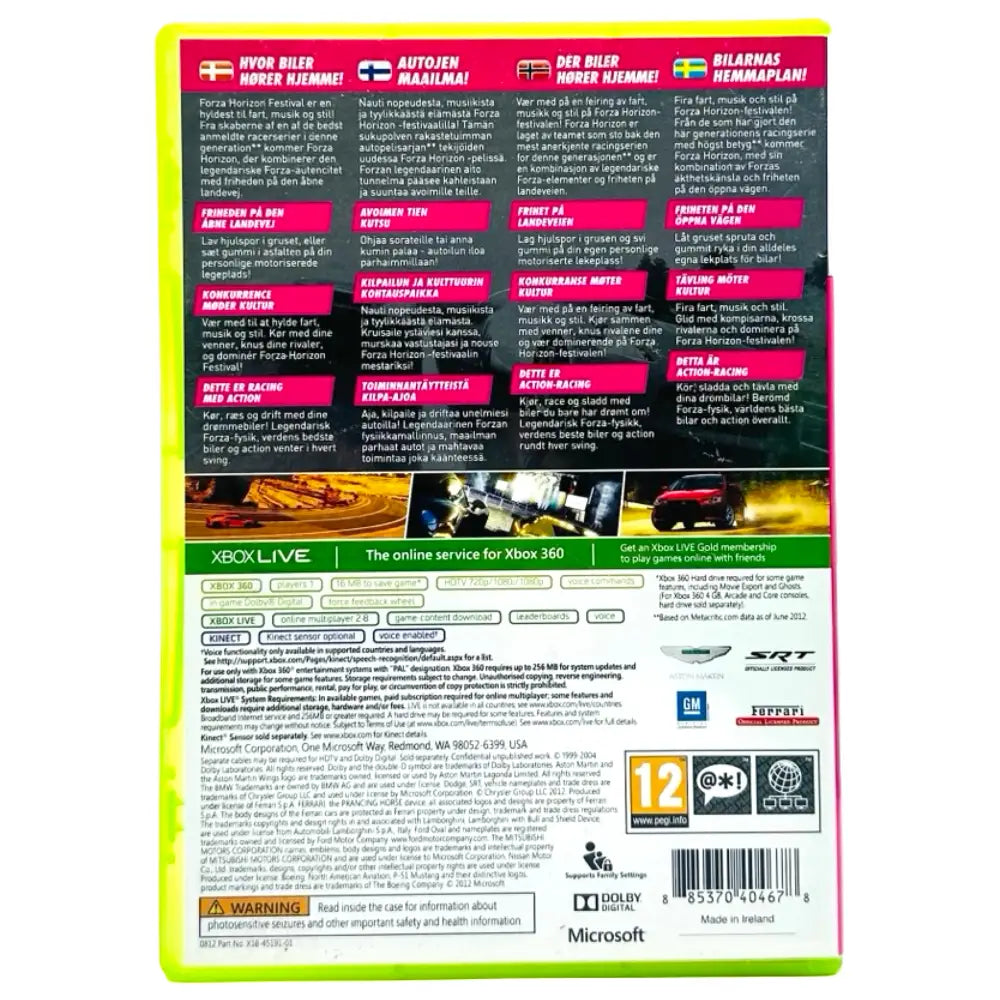 Forza Horizon - Xbox 360 Spill
