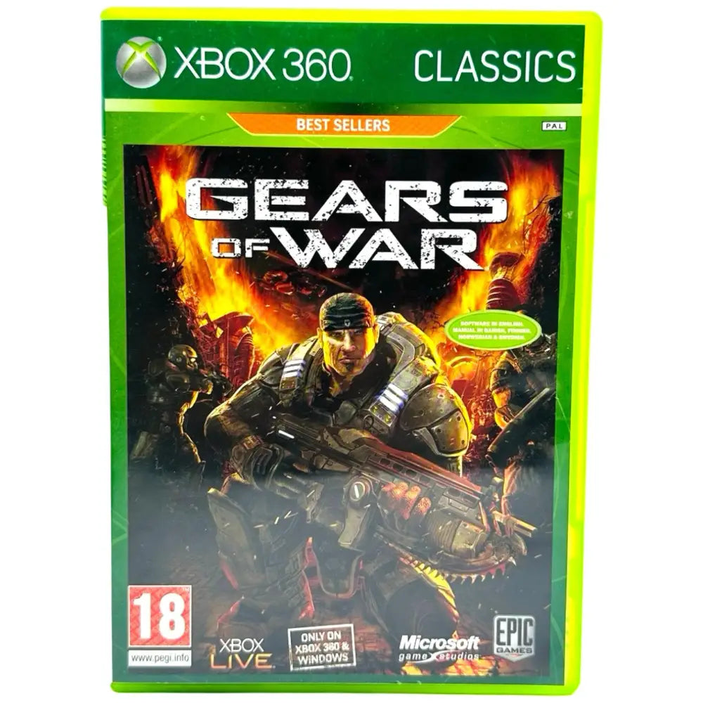Gears Of War - Xbox 360 Spill - Cover - Manual - Spill/Disk / Classics