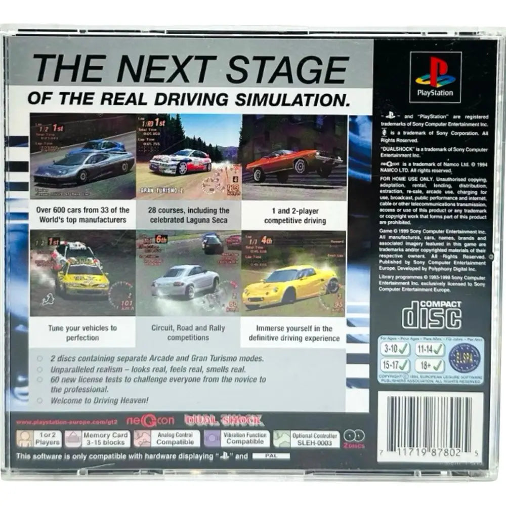 Gran Turismo 2: The Real Driving Simulator - PlayStation 1 (PS1) Spill