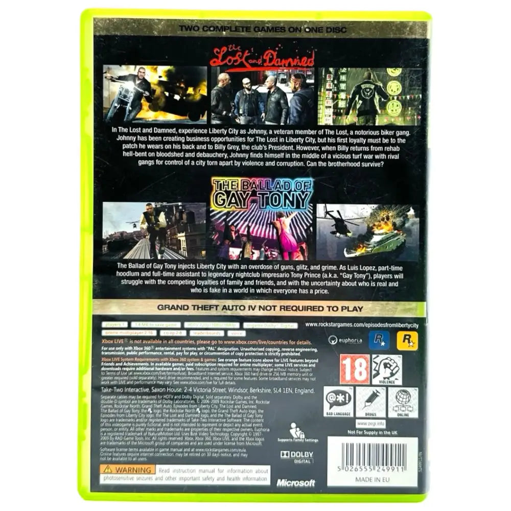 Grand Theft Auto: Episodes From Liberty City - Xbox 360 Spill