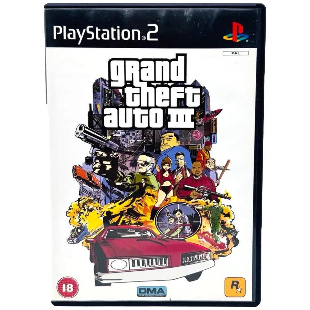 Grand Theft Auto III - PlayStation 2 (PS2) Spill - Cover - Manual - Spill/Disk / Black Label