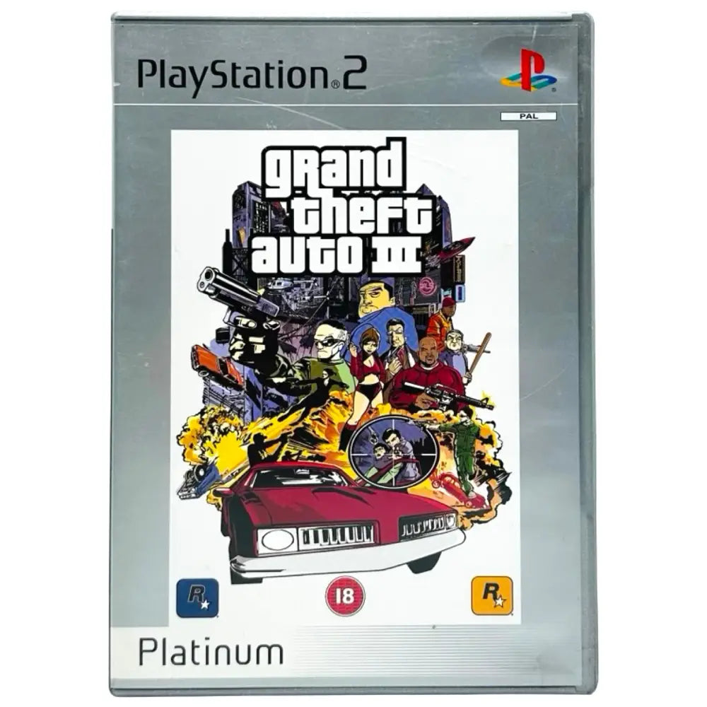 Grand Theft Auto III - PlayStation 2 (PS2) Spill - Cover - Manual - Spill/Disk / Platinum