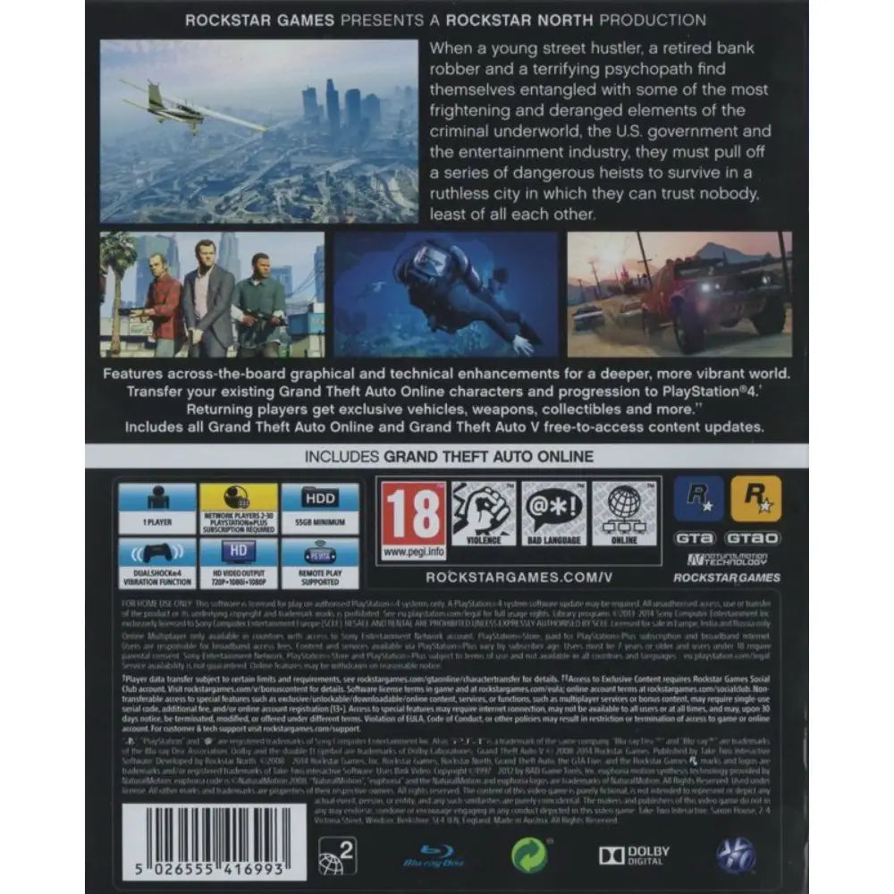 Grand Theft Auto V - PlayStation 4 (PS4) Spill