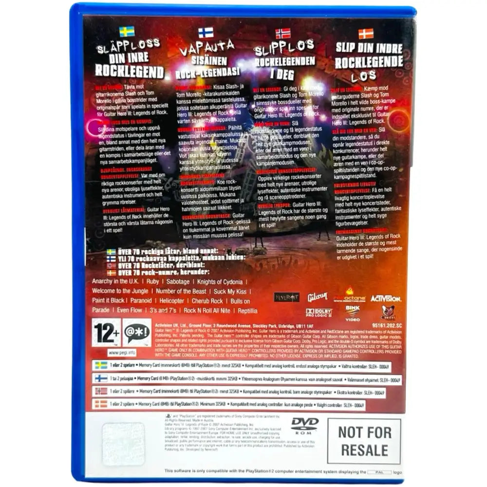 Guitar Hero III: Legends Of Rock - PlayStation 2 (PS2) Spill