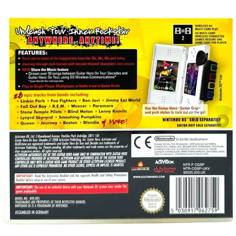 Guitar Hero On Tour Decades - Nintendo DS Spill