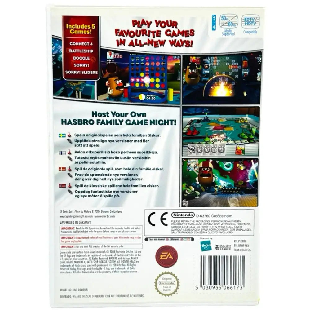 Hasbro Family Game Night - Nintendo Wii Spill