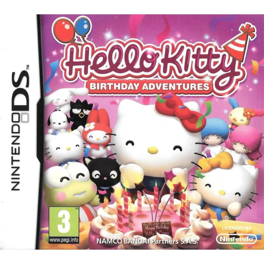 Hello Kitty Birthday Adventures - Nintendo DS Spill - Cover - Manual