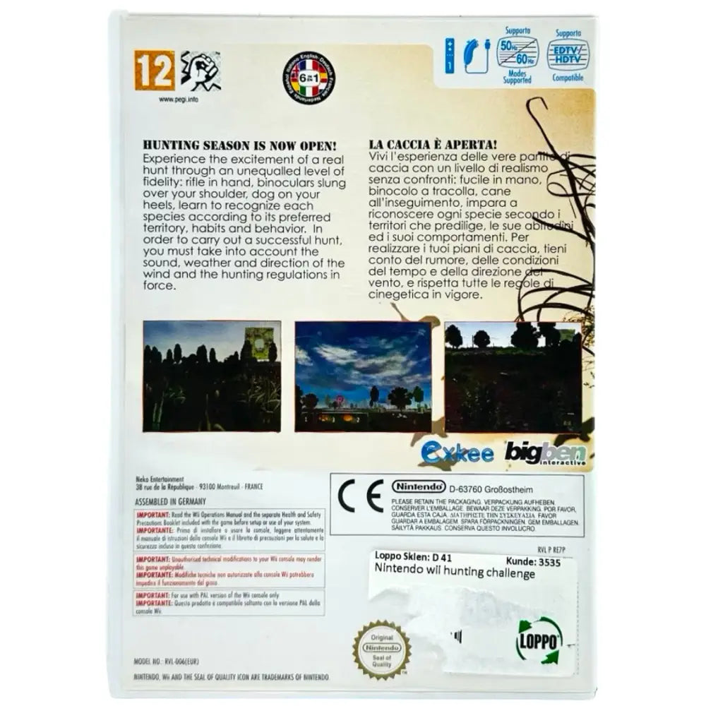 Hunting Challenge - Nintendo Wii Spill