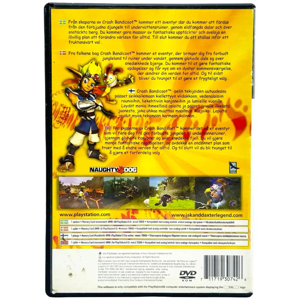Jak And Daxter The Precursor Legacy - PlayStation 2 (PS2) Spill