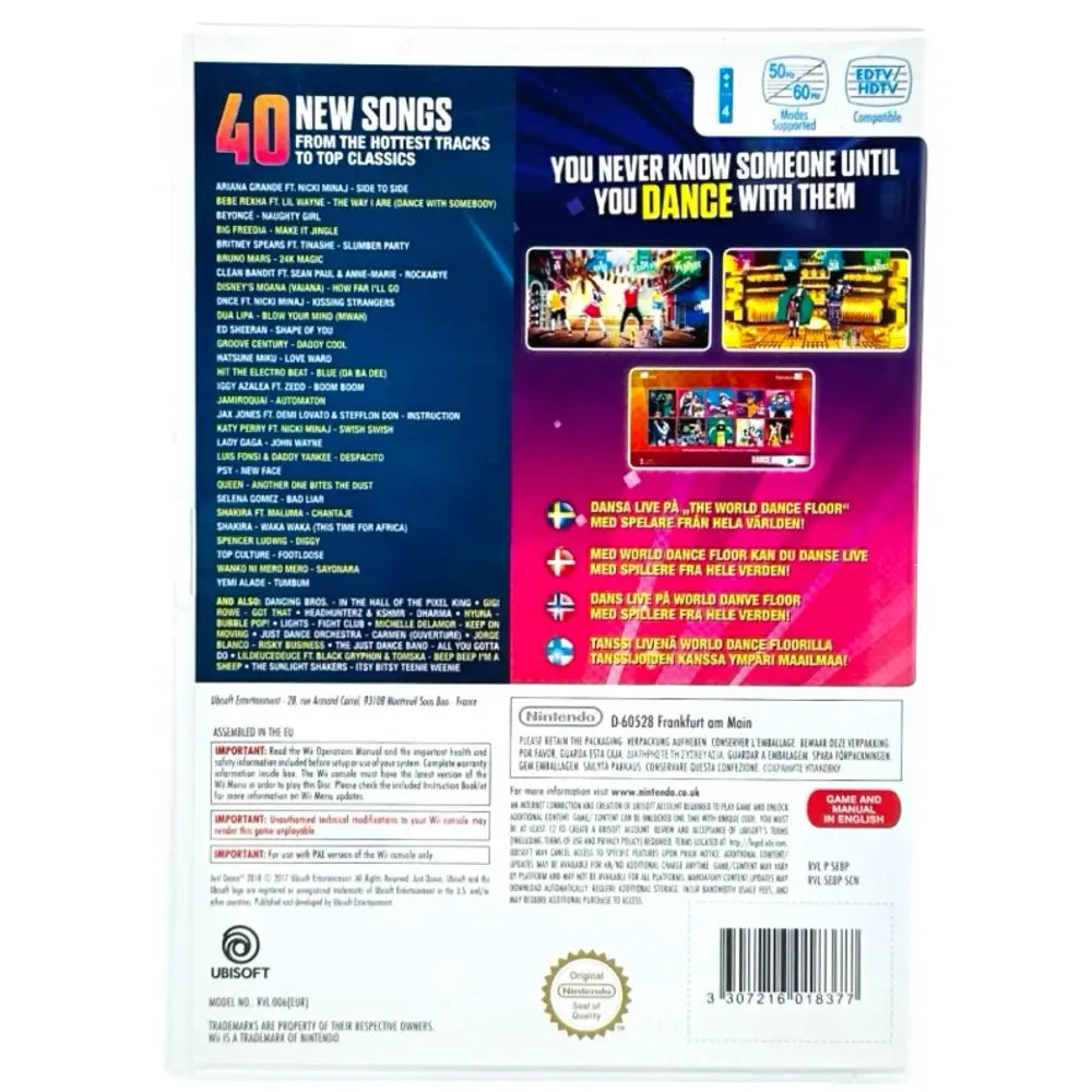 Just Dance 2018 - Nintendo Wii Spill