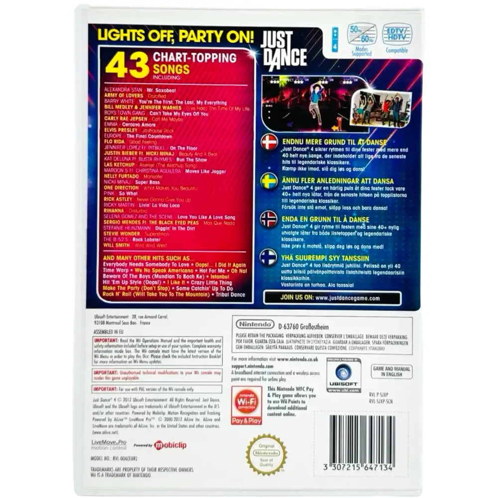 Just Dance 4 - Nintendo Wii Spill