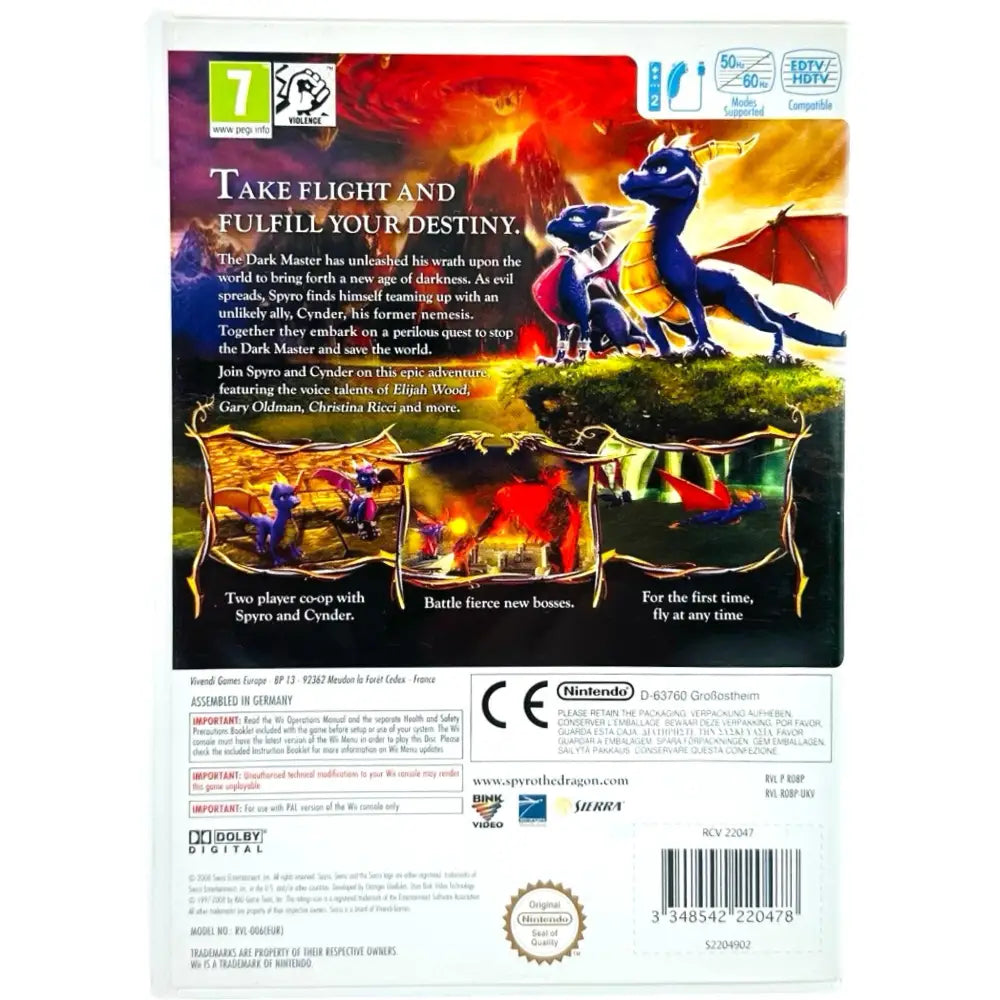 Legend Of Spyro: Dawn The Dragon - Nintendo Wii Spill