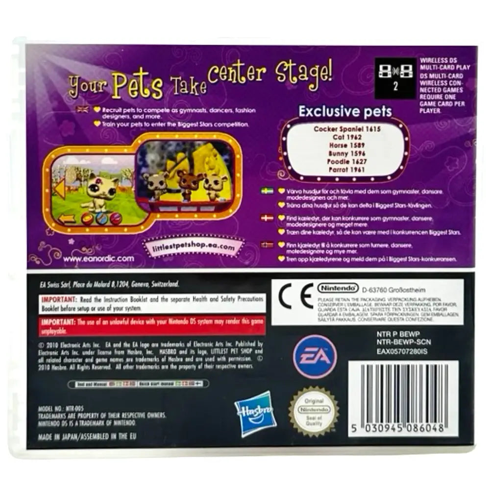 Littlest Pet Shop 3: Biggest Stars: Purple Team - Nintendo DS Spill