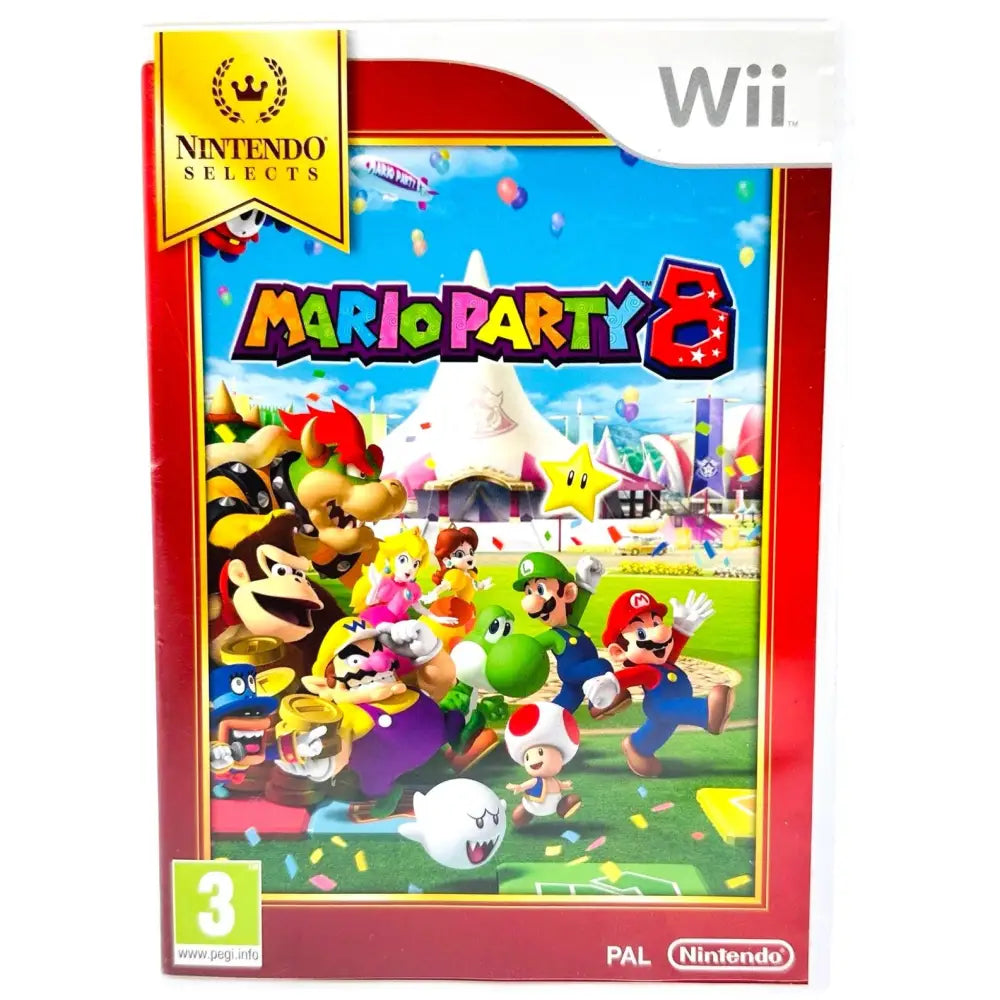 Mario Party 8 - Nintendo Wii Spill - Cover - Manual - Spill/Disk / Selects