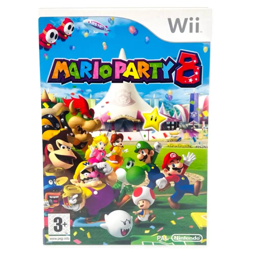 Mario Party 8 - Nintendo Wii Spill - Cover - Manual - Spill/Disk / Standard