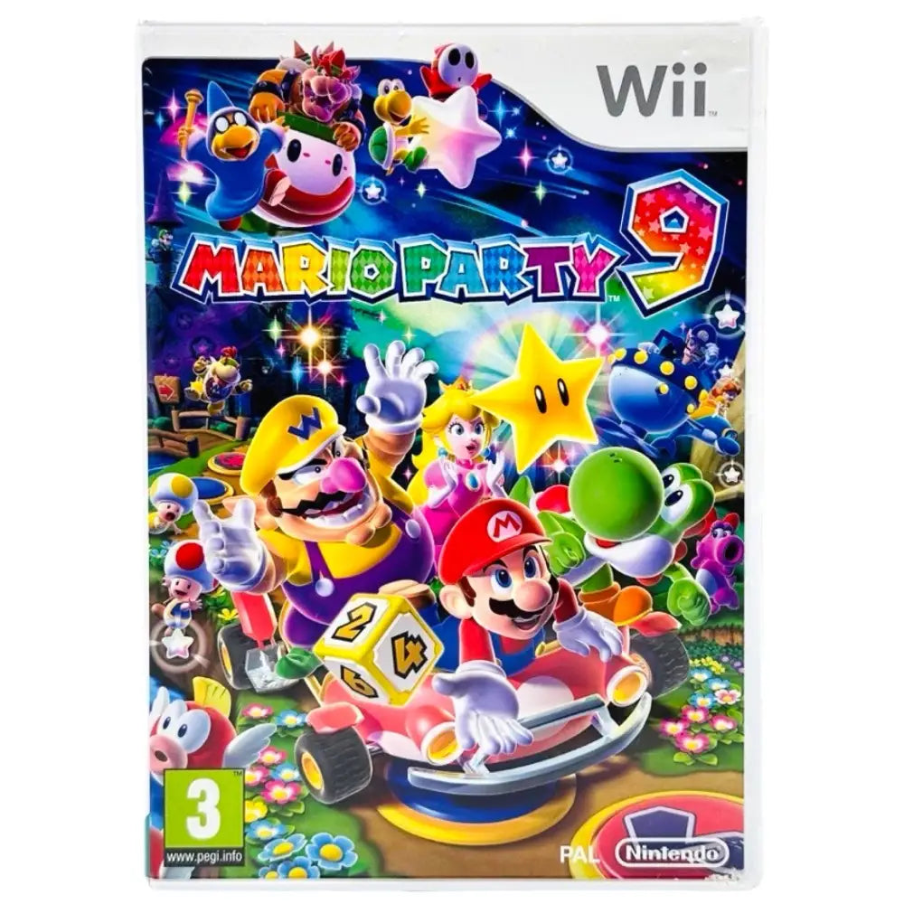 Mario Party 9 - Nintendo Wii Spill - Cover - Manual - Spill/Disk / Standard