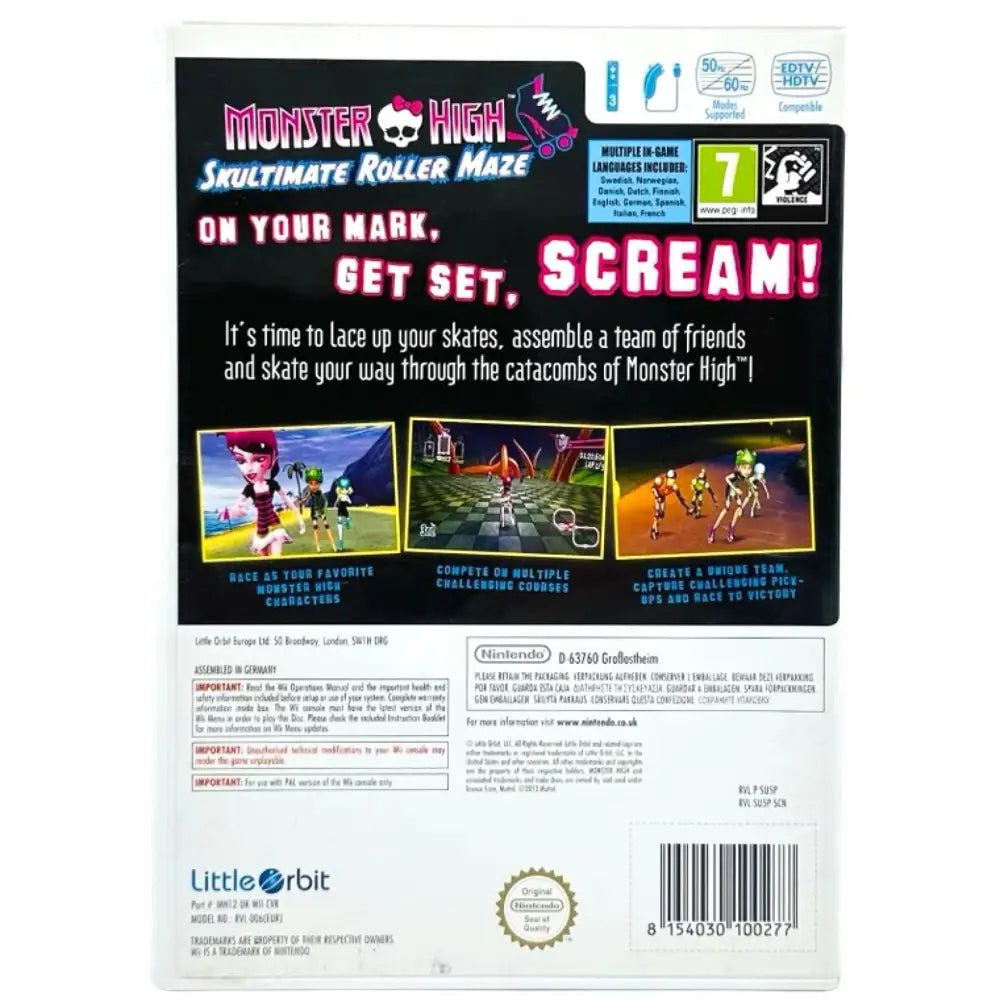 Monster High: Skultimate Roller Maze - Nintendo Wii Spill