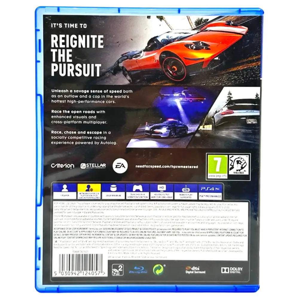 Need For Speed: Hot Pursuit Remastered - PlayStation 4 (PS4) Spill