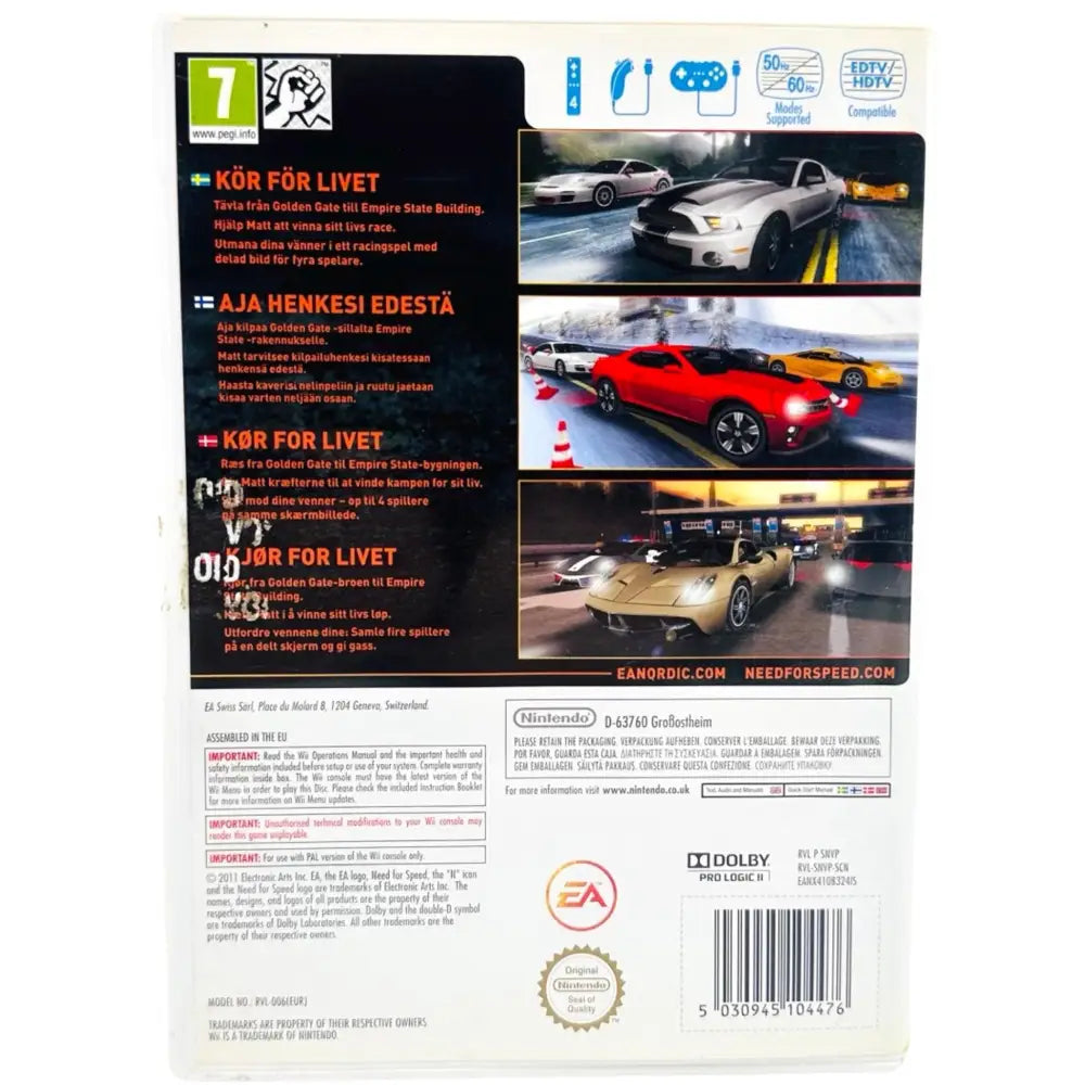Need For Speed: The Run - Nintendo Wii Spill