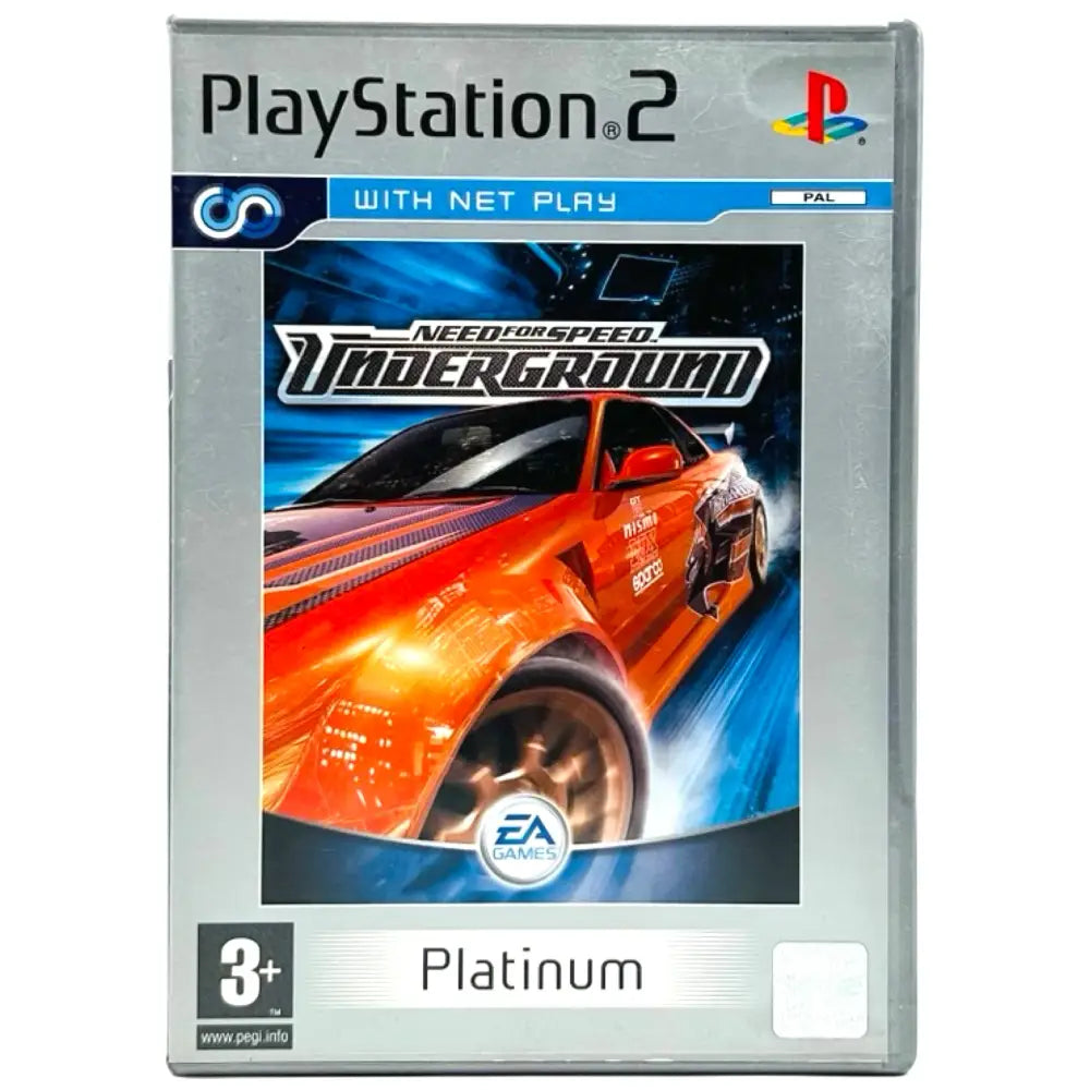 Need For Speed Underground - PlayStation 2 (PS2) Spill - Cover - Manual - Spill/Disk / Platinum