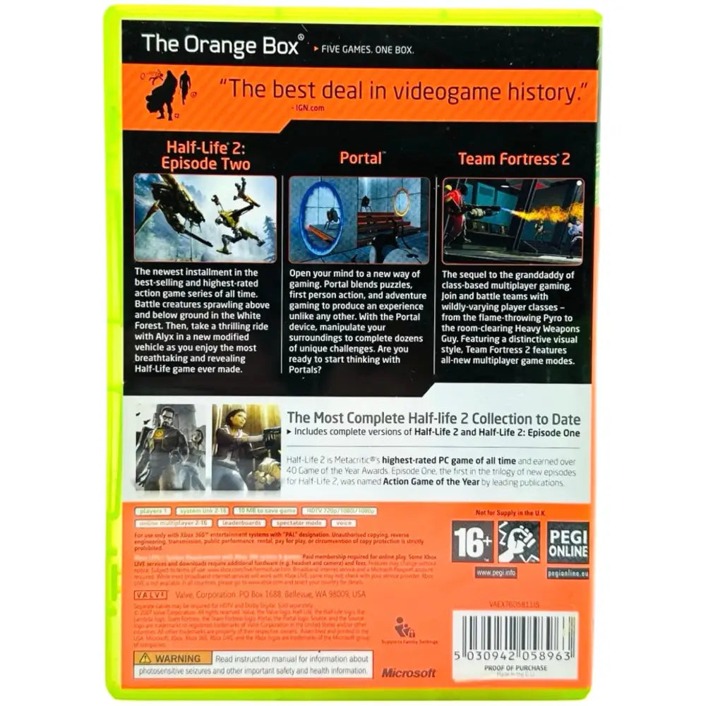 Orange Box - Xbox 360 Spill