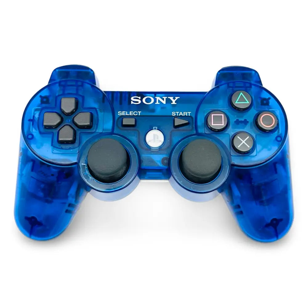 Original Sony PlayStation 3 (PS3) Kontroller - Gjennomsiktig blå/sølv