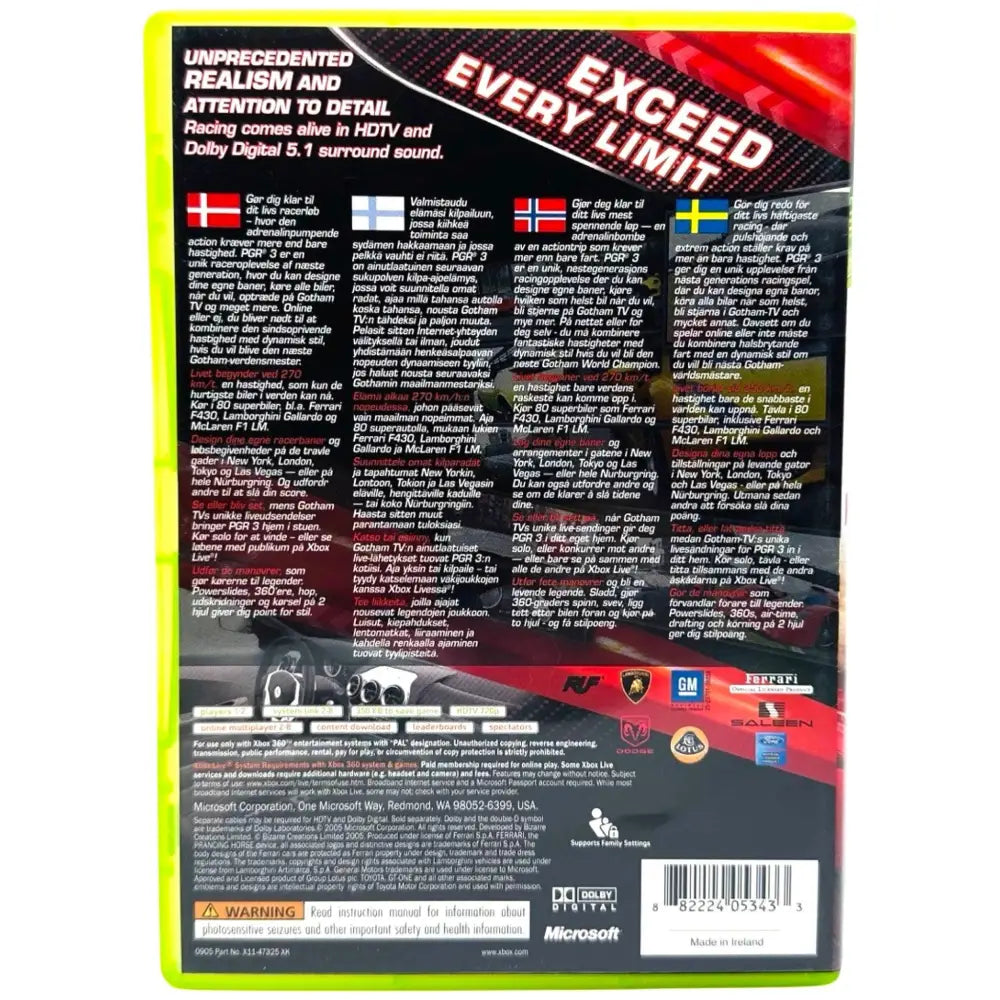 Project Gotham Racing 3 - Xbox 360 Spill