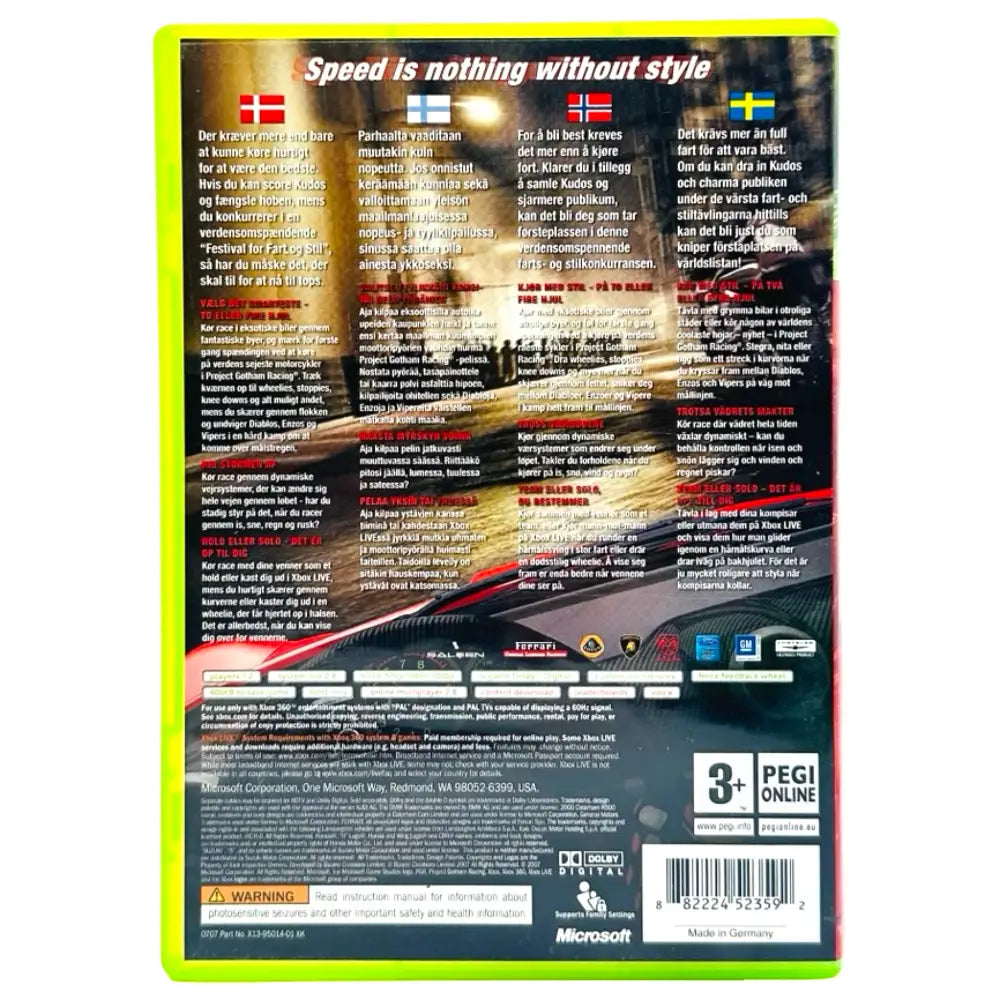 Project Gotham Racing 4 - Xbox 360 Spill
