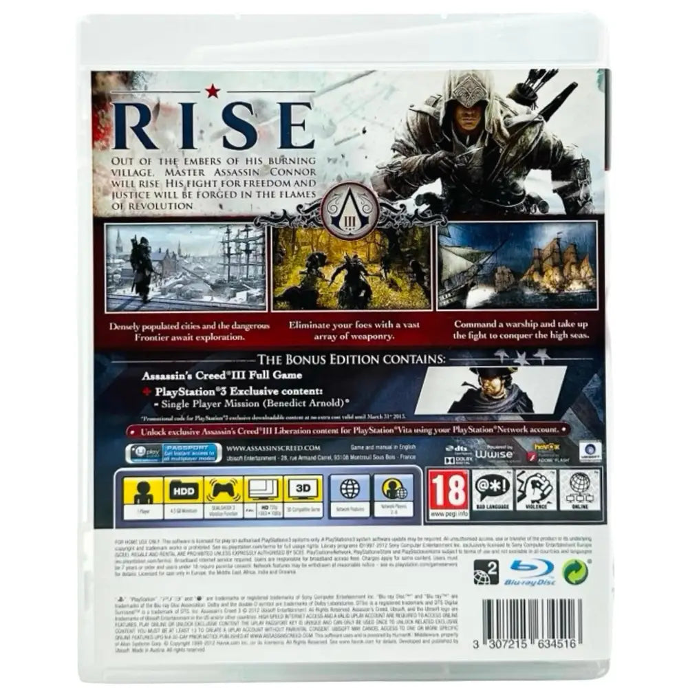 Assassin’s Creed III - PlayStation 3 (PS3) Spill