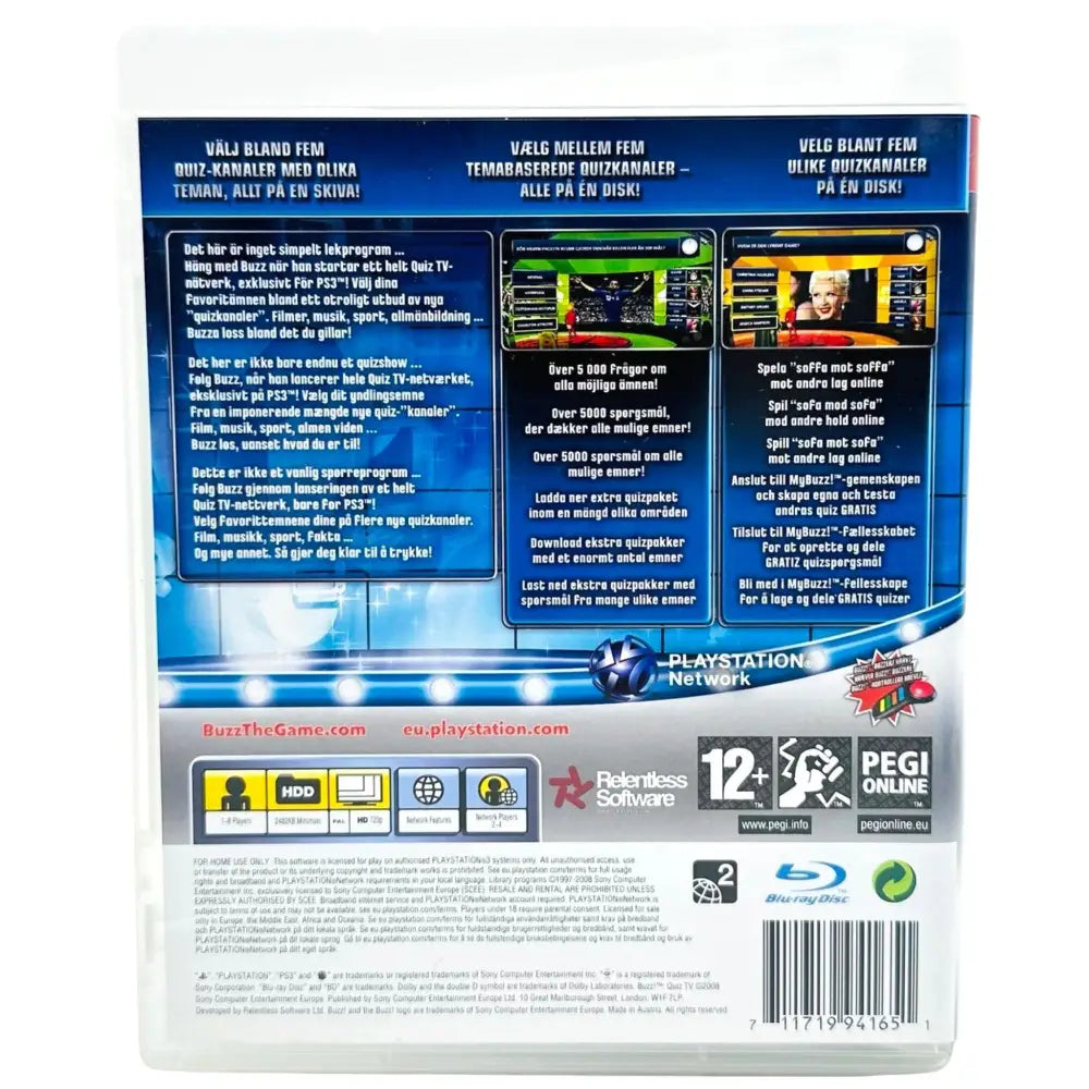 Buzz!: Quiz TV - PlayStation 3 (PS3) Spill