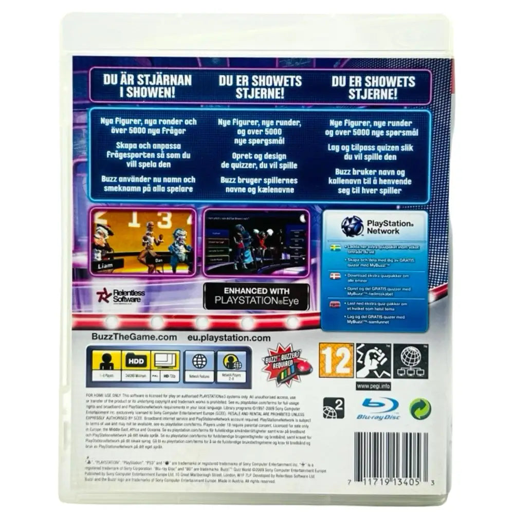 Buzz!: Quiz World - PlayStation 3 (PS3) Spill